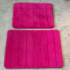 Mainstays pink bath mats and hand towel set